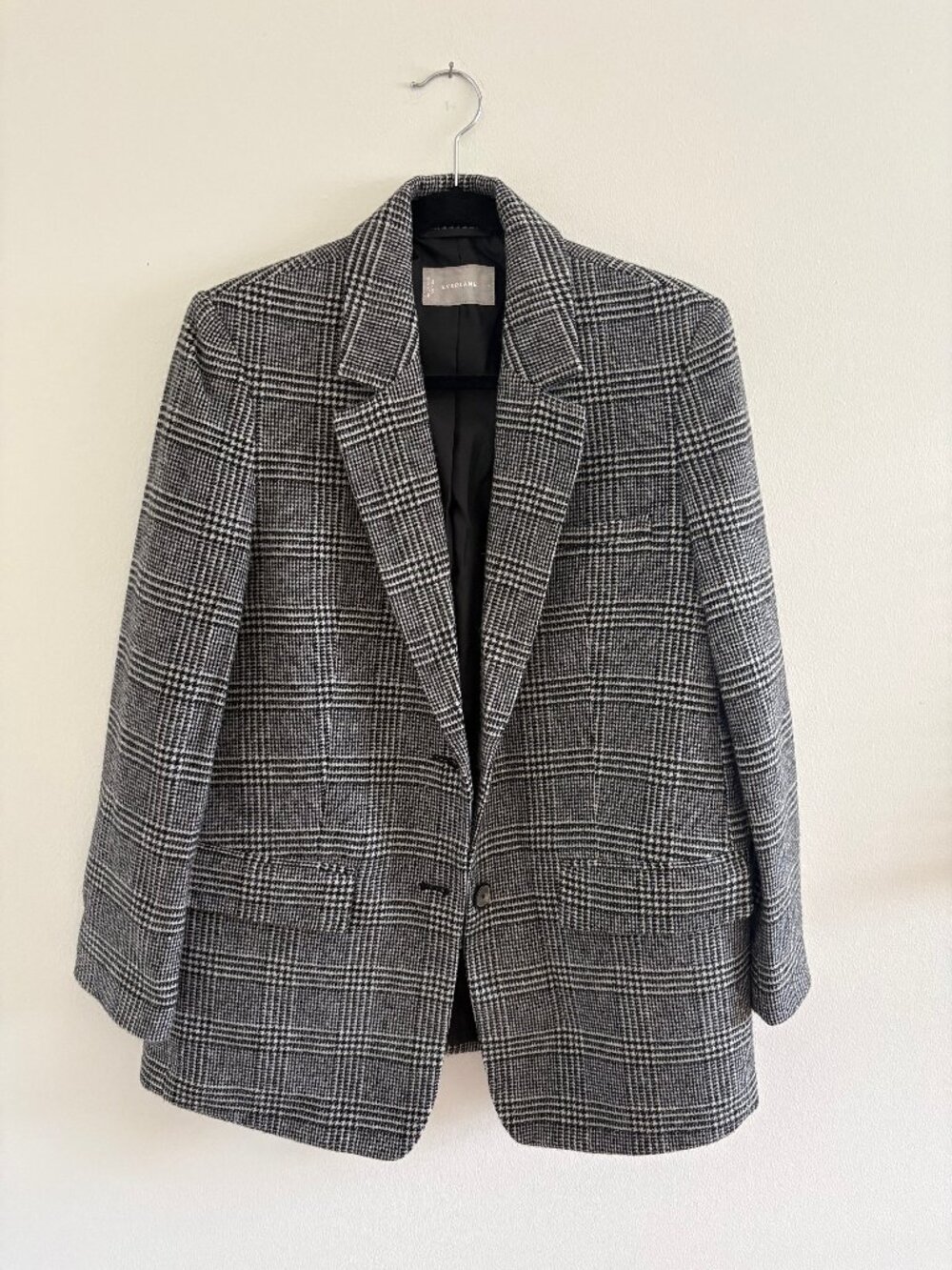 Everlane Plaid Wool Blazer